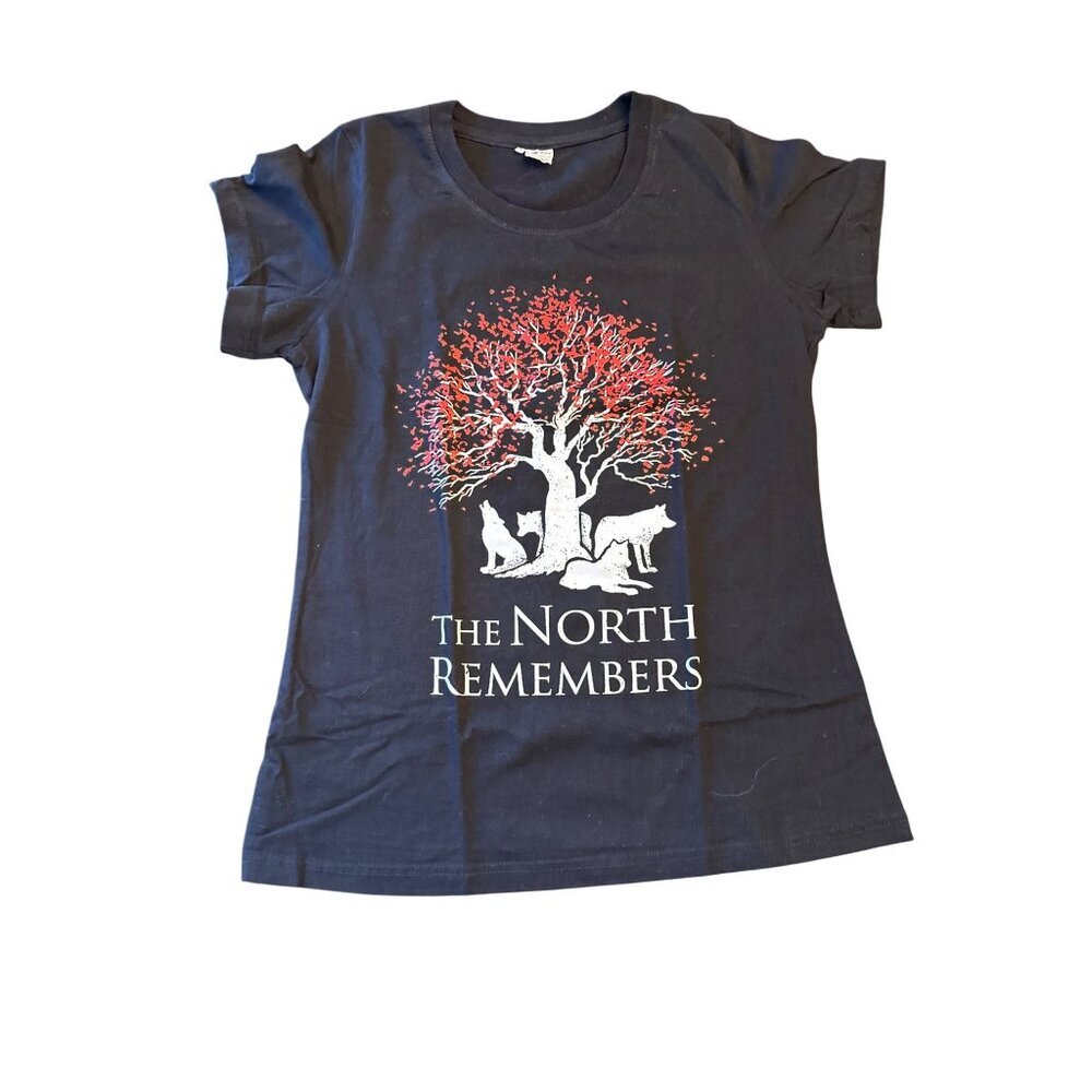 The North Remembers Graphic Tee XL Cotton Road  Black Red Short Sleeve